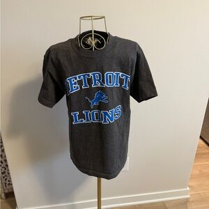 NFL Detroit Lions Charcoal Tee with Blue Accents